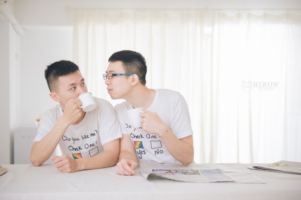 同志婚紗/海蛙攝影/austin/hiwow.studio/婚姻平權/自助婚紗/情侶寫真/居家婚紗/生活風