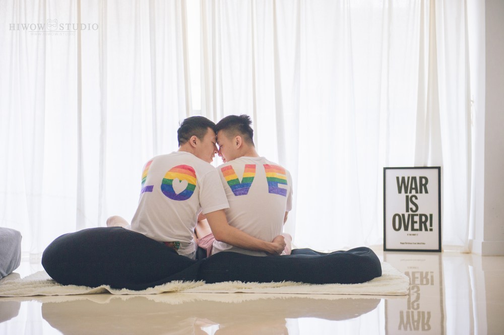 同志婚紗/海蛙攝影/austin/hiwow.studio/婚姻平權/自助婚紗/情侶寫真/居家婚紗/生活風