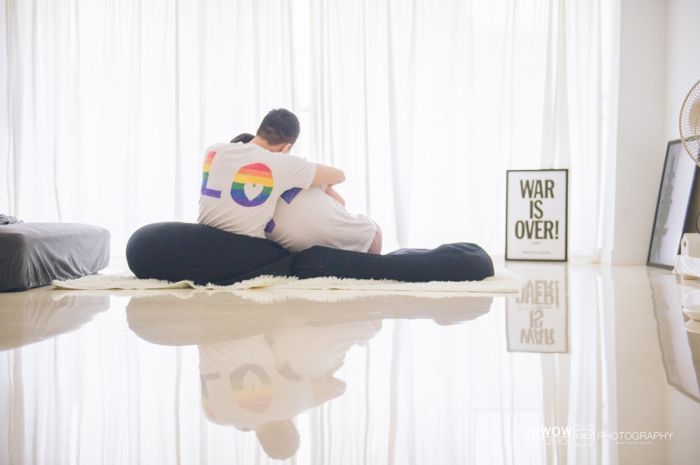 同志婚紗/海蛙攝影/austin/hiwow.studio/婚姻平權/自助婚紗/情侶寫真/居家婚紗/生活風