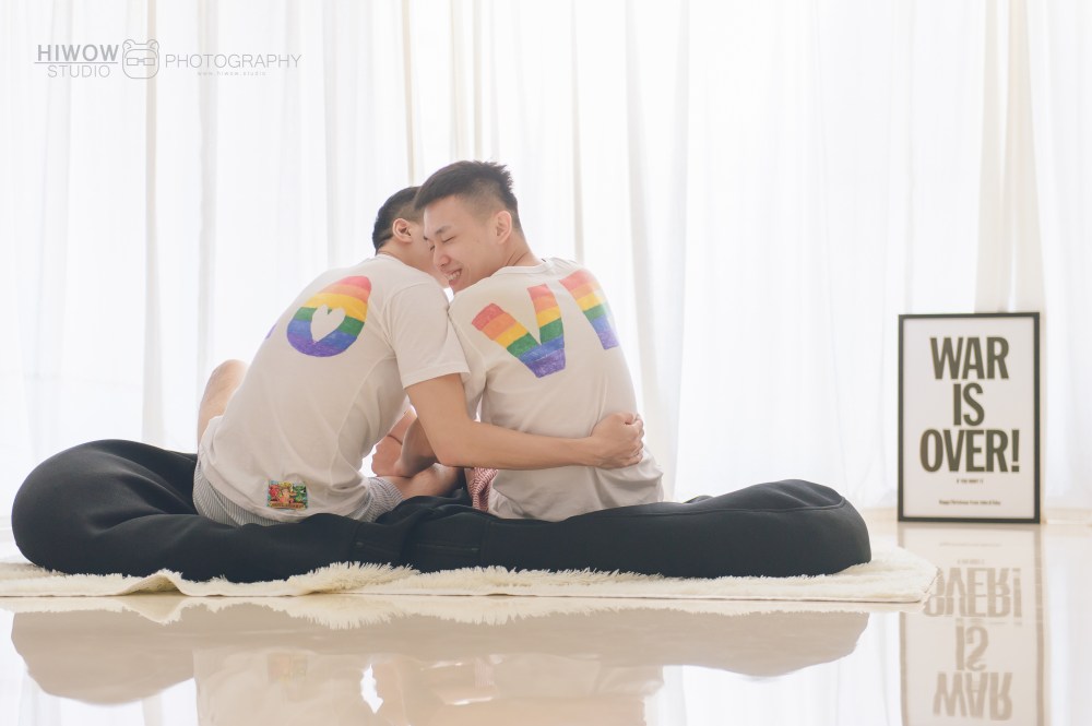 同志婚紗/海蛙攝影/austin/hiwow.studio/婚姻平權/自助婚紗/情侶寫真/居家婚紗/生活風