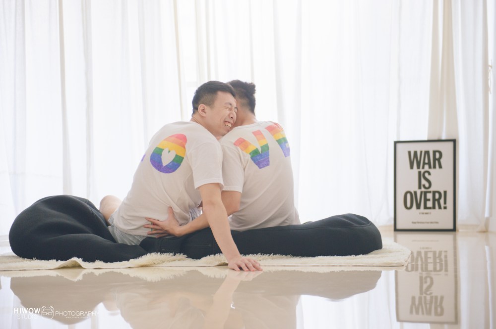 同志婚紗/海蛙攝影/austin/hiwow.studio/婚姻平權/自助婚紗/情侶寫真/居家婚紗/生活風