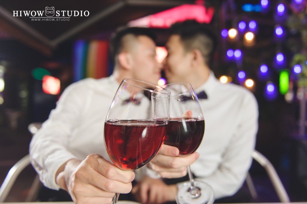 同志婚紗/海蛙攝影/austin/hiwow.studio/婚姻平權/自助婚紗/情侶寫真/紅樓牡丹