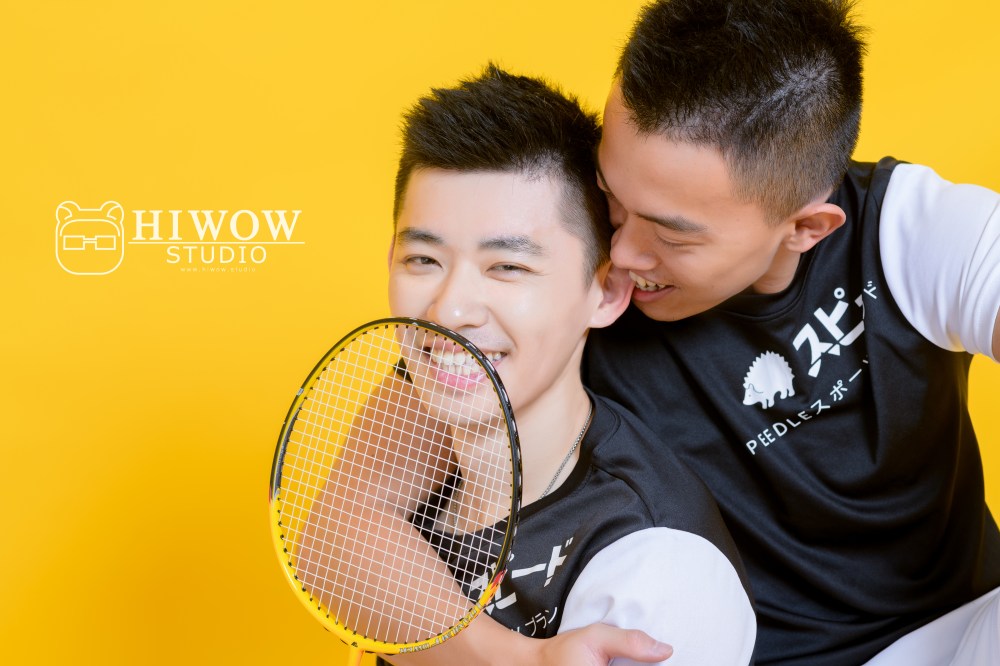 同志婚紗/海蛙攝影/austin/hiwow.studio/婚姻平權/自助婚紗/情侶寫真/羽球