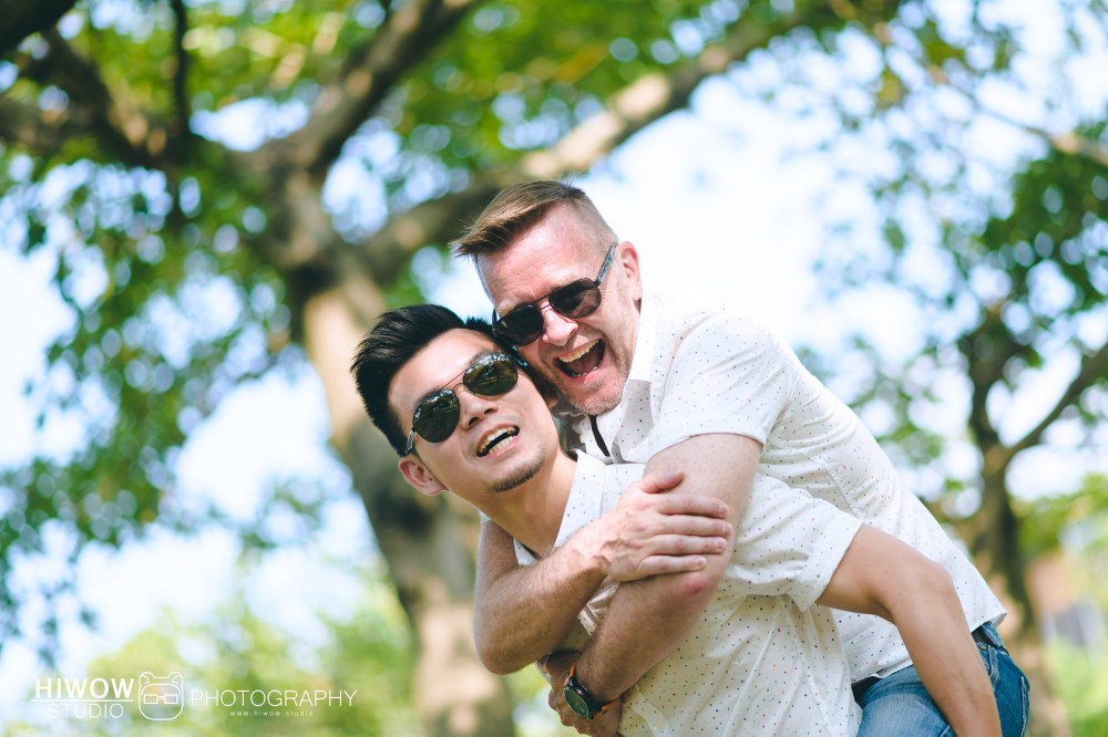 同志婚紗/海蛙攝影/austin/hiwow.studio/婚姻平權/自助婚紗/情侶寫真/澳洲/凡登西服/台北花博公園