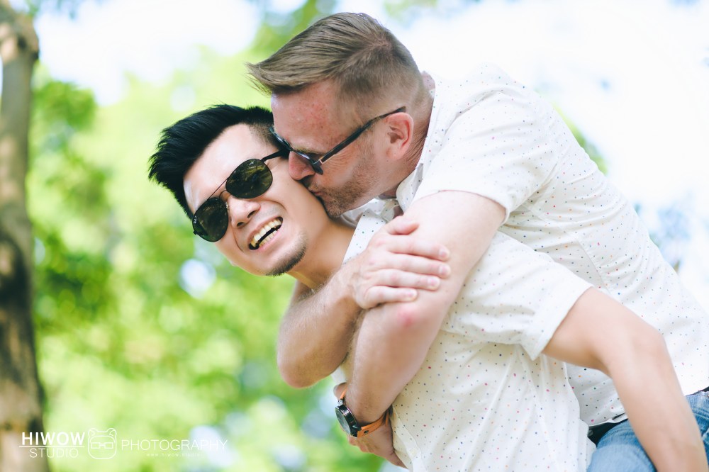 同志婚紗/海蛙攝影/austin/hiwow.studio/婚姻平權/自助婚紗/情侶寫真/澳洲/凡登西服/台北花博公園