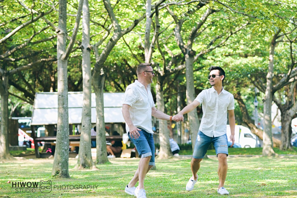 同志婚紗/海蛙攝影/austin/hiwow.studio/婚姻平權/自助婚紗/情侶寫真/澳洲/凡登西服/台北花博公園
