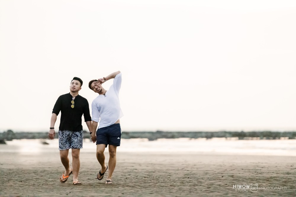 同志婚紗/海蛙攝影/austin/hiwow.studio/婚姻平權/自助婚紗/情侶寫真/語不驚人毛不休/東潮時裝西服/淡水沙崙