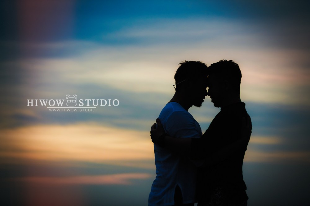 同志婚紗/海蛙攝影/austin/hiwow.studio/婚姻平權/自助婚紗/情侶寫真/語不驚人毛不休/東潮時裝西服/沙崙海灘