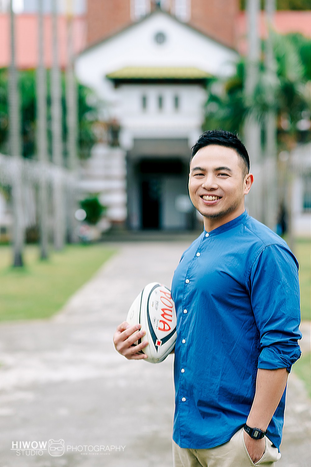 HIWOW 海蛙 海蛙攝影 自助婚紗 淡水 輕婚紗　情侶寫真　橄欖球