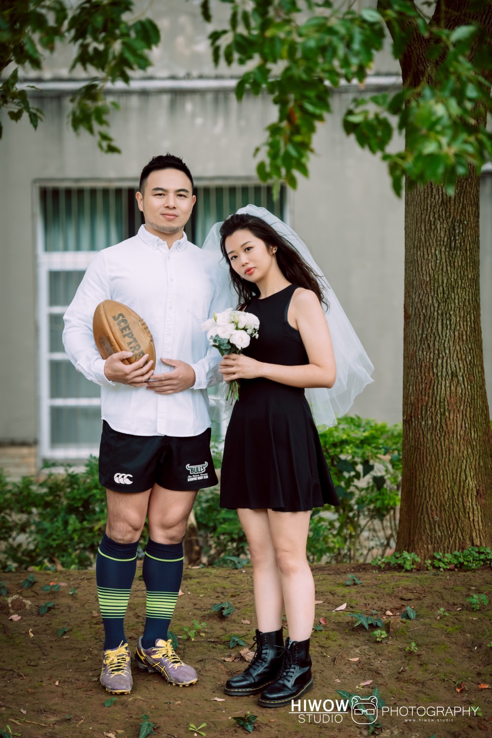 HIWOW 海蛙 海蛙攝影 自助婚紗 淡水 輕婚紗　情侶寫真　橄欖球