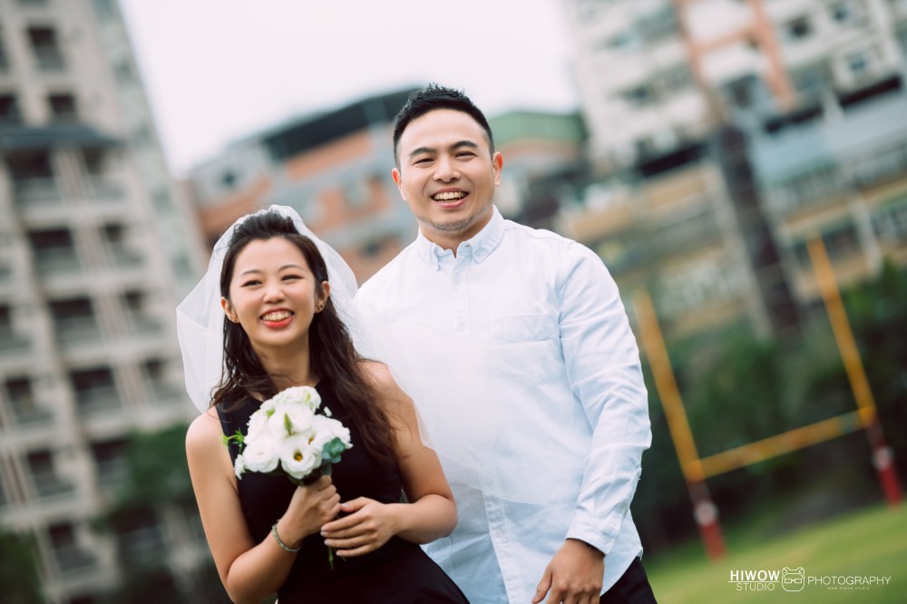 HIWOW 海蛙 海蛙攝影 自助婚紗 淡水 輕婚紗　情侶寫真　橄欖球