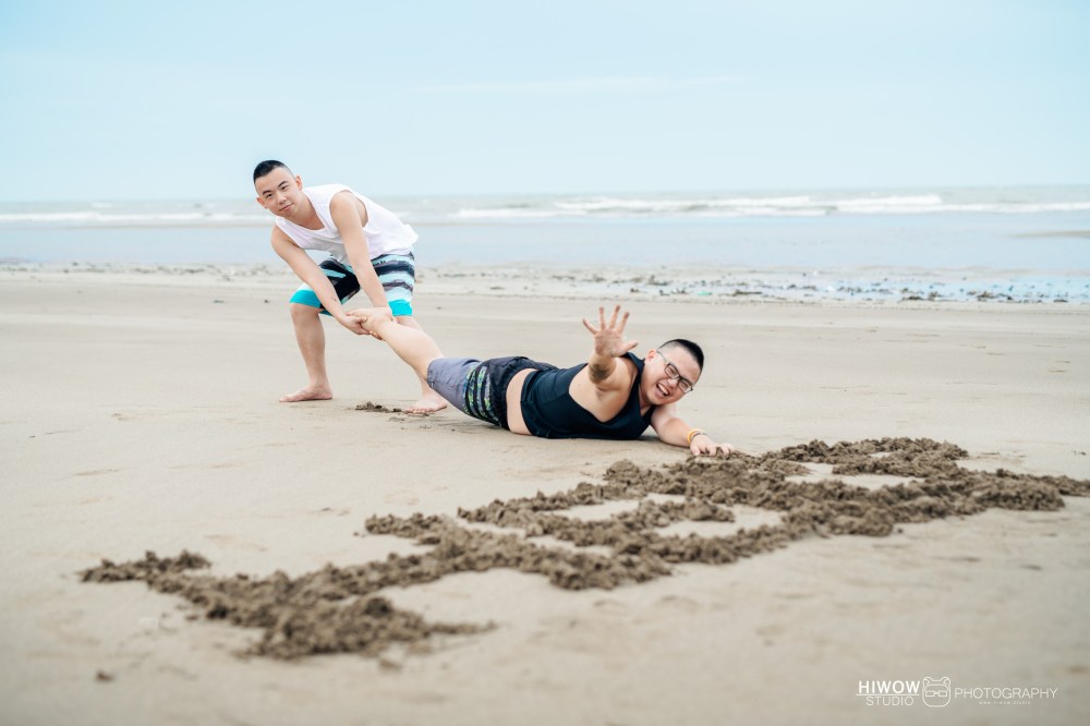 同志婚紗 海蛙攝影 hiwow.studio 情侶寫真 生活風 日常 海邊 淡水27