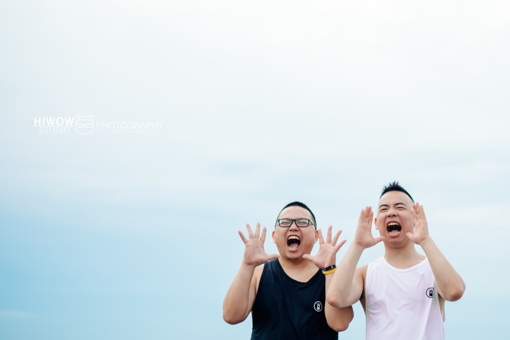 同志婚紗 海蛙攝影 hiwow.studio 情侶寫真 生活風 日常 海邊 淡水9-1