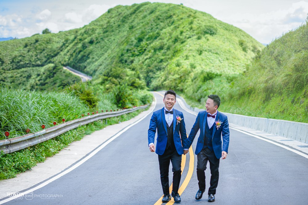 同志婚紗/海蛙攝影/austin/hiwow.studio/婚姻平權/男男婚紗/自助婚紗/健身夫夫/情侶寫真/同性婚紗/凡登男士西服/不驗亭